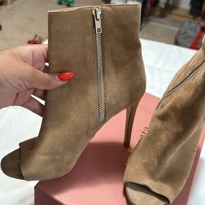 Steve Madden Suede Peep Toe Booties